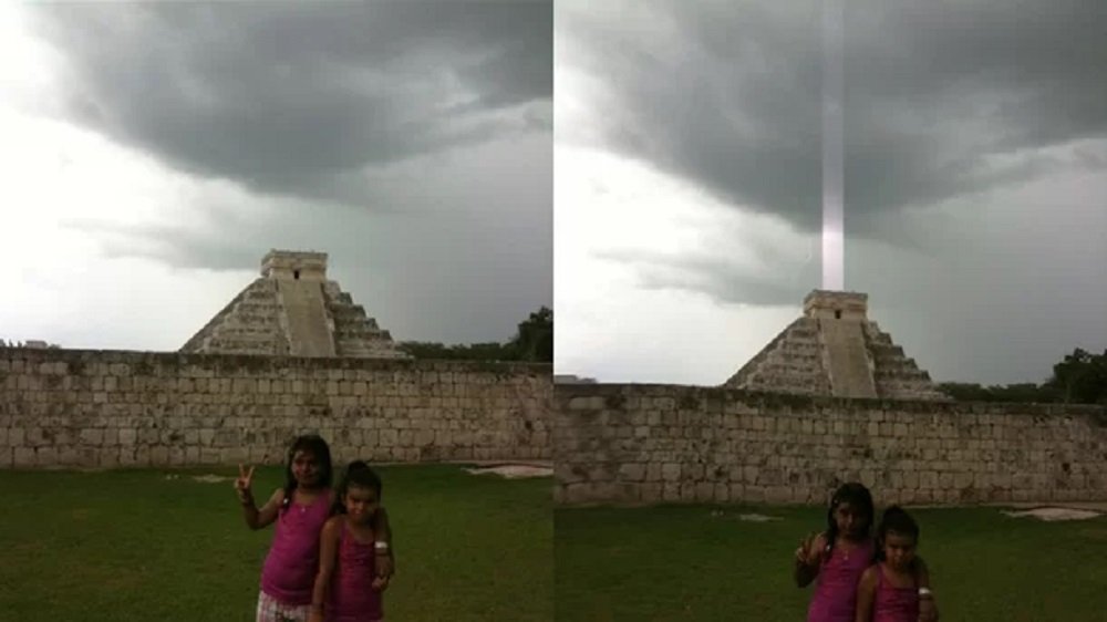 luz misteriosa piramide maia